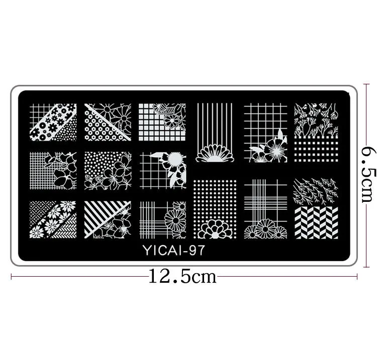 1 pc Nail Stamping Plates Nail Art Stamper DIY Pattern Plate DIY Nail Stamping Template