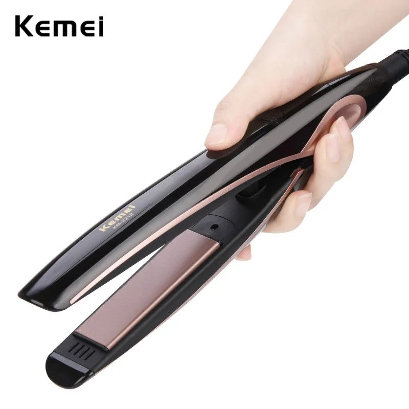 Kemei Hair iron Ceramic Hair Straightener iron Curler Constant Temperature Flat Iron Corrugated Hair Crimper Waver Curling iron