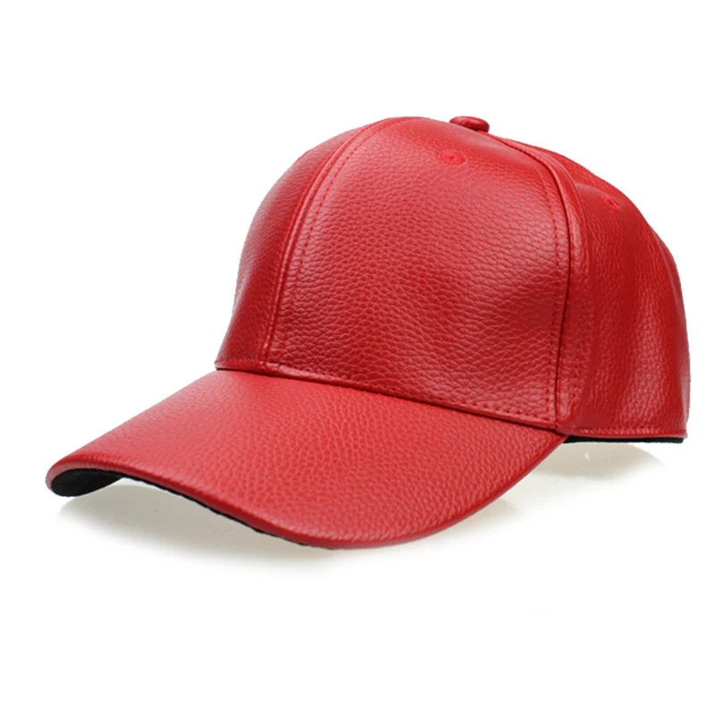 Cool!PU Leather Baseball Cap Biker 