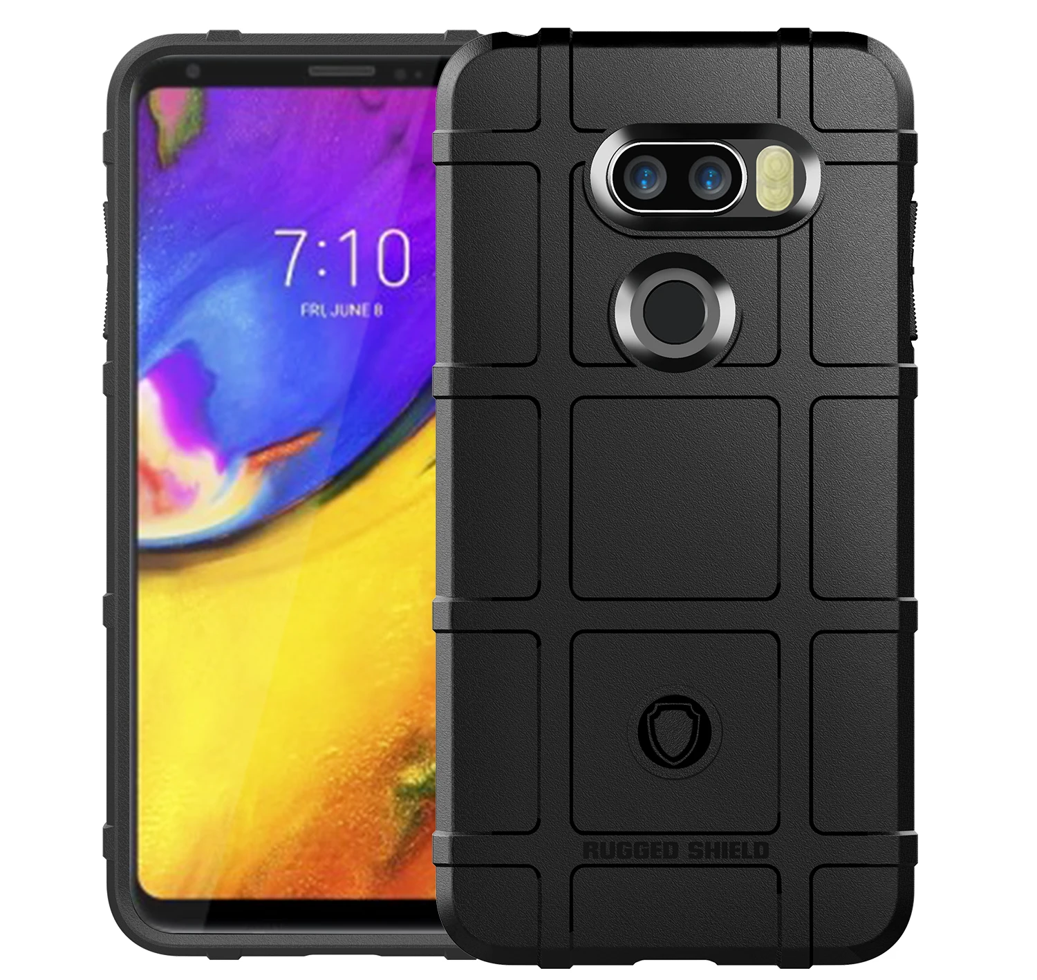 Силиконовый чехол из углеродного волокна для LG V30 + V30S V35 Прочный противоударный