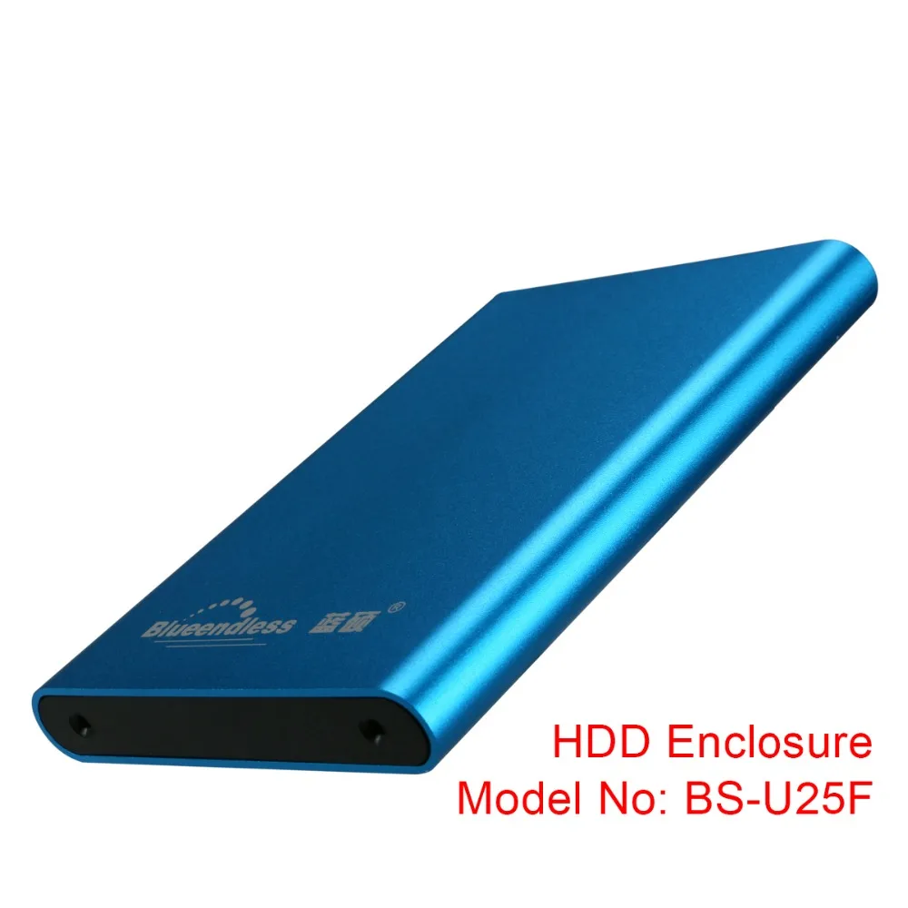 Blueendless случаи алюминиевый корпус USB 3.0 HDD Caddy sata hdd коробки для 7.5-9 мм SSD HDD Жесткий диск (не включить жесткий диск (hdd) U25F