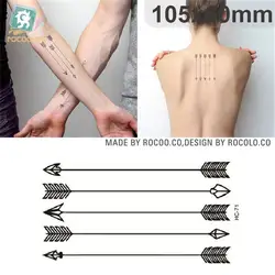 Тела Книги по искусству водонепроницаемый временные татуировки для мужчин и женщин 3d интимные изделия Стрелка Дизайн flash татуировки
