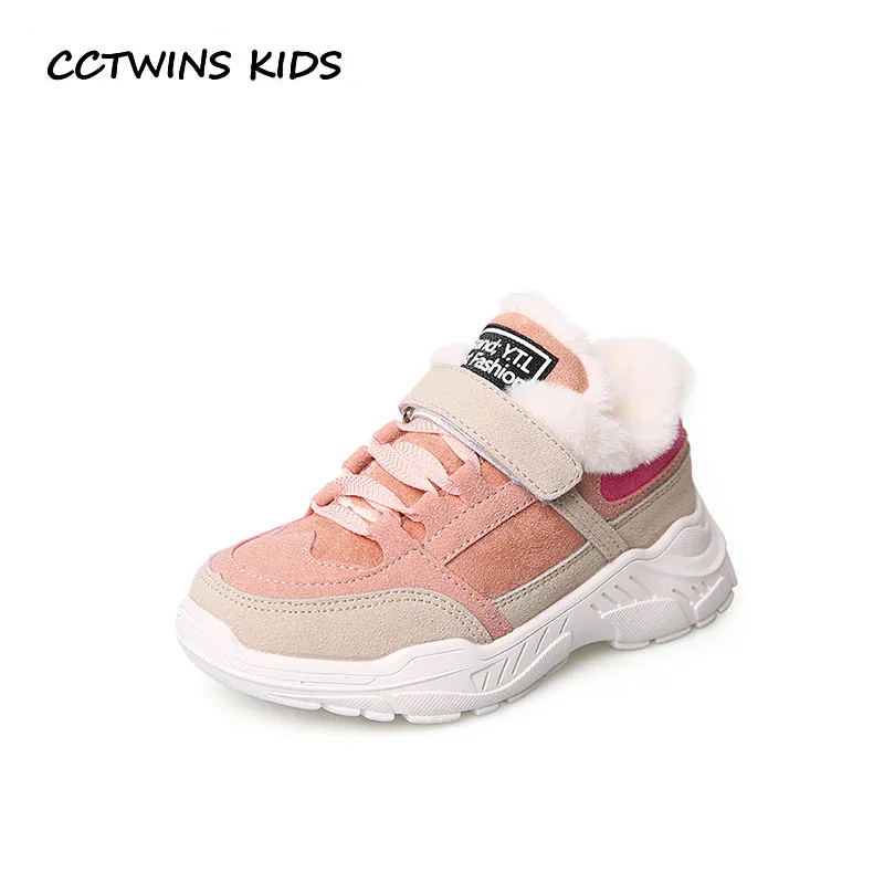 

CCTWINS KIDS 2018 Winter Boy Pu Leather Shoe Children Warm Casual Trainer Baby Girl Brand Sport Sneaker FS2551