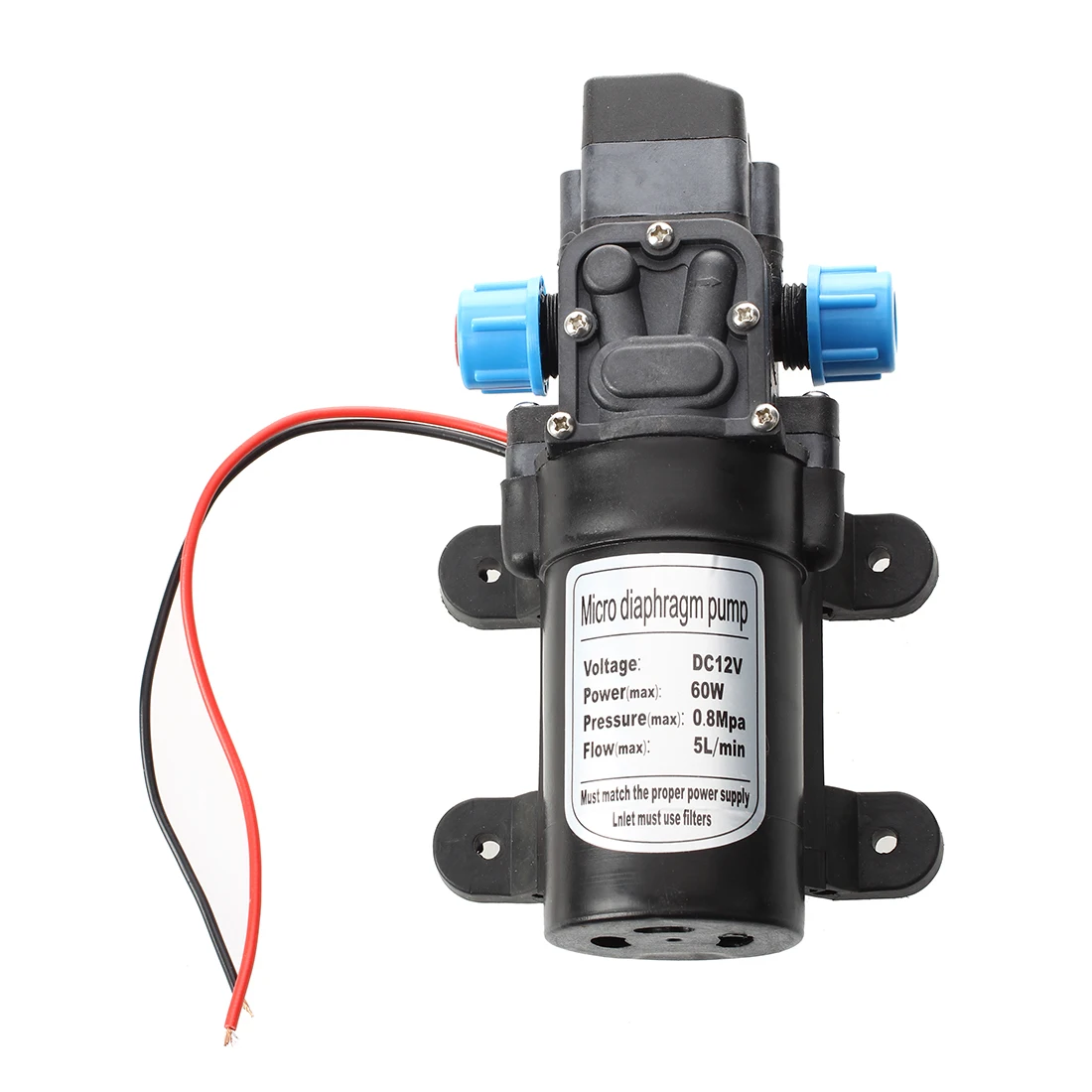 

CSS Black DC 12V 60W high-pressure mini membrane water pump automatic shutdown 5L / min