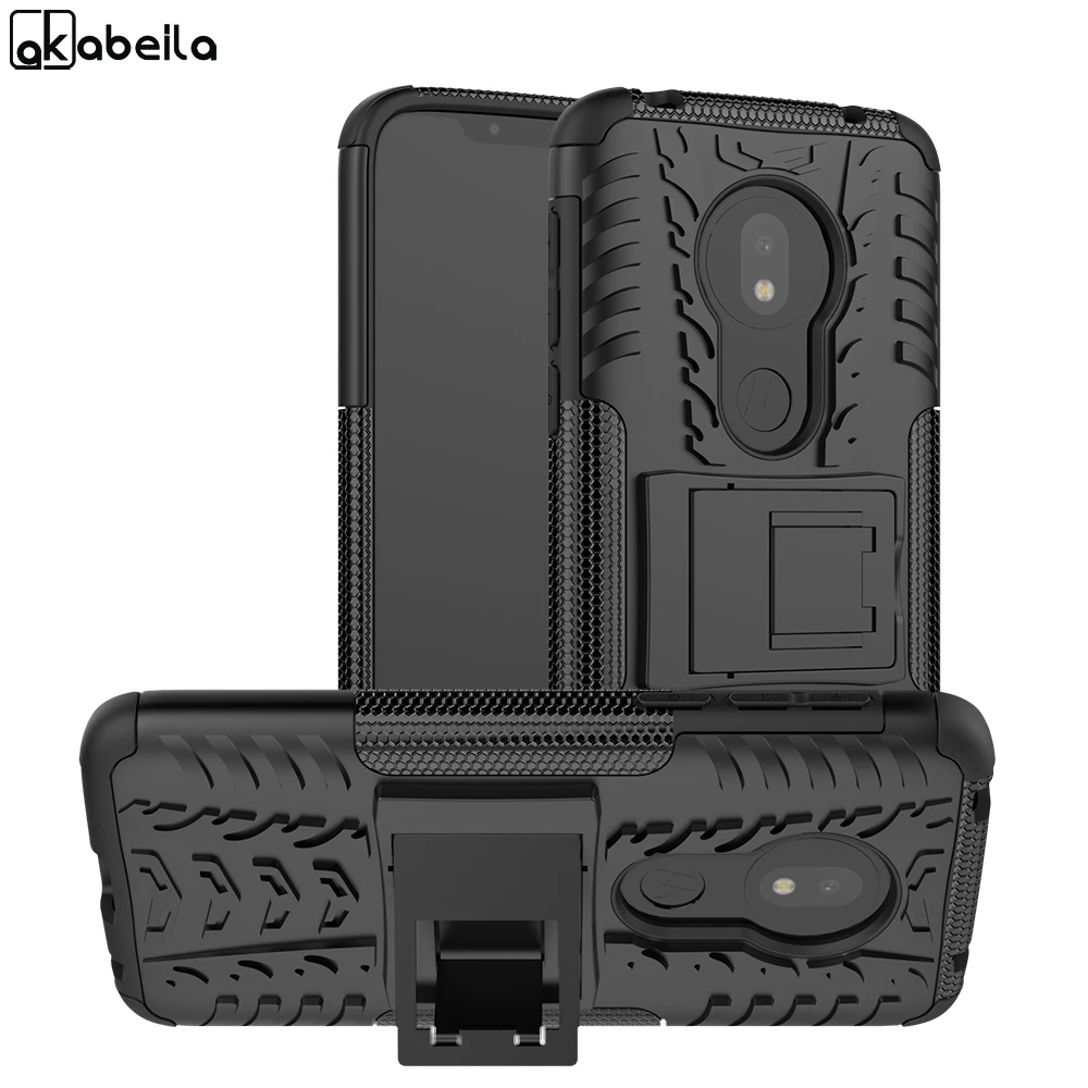 

For Cover Motorola Moto G7 Play Case Armor Shockproof Silicone Hard Plastic Case For Moto G7 Play With Stand Cover Bumper Bags