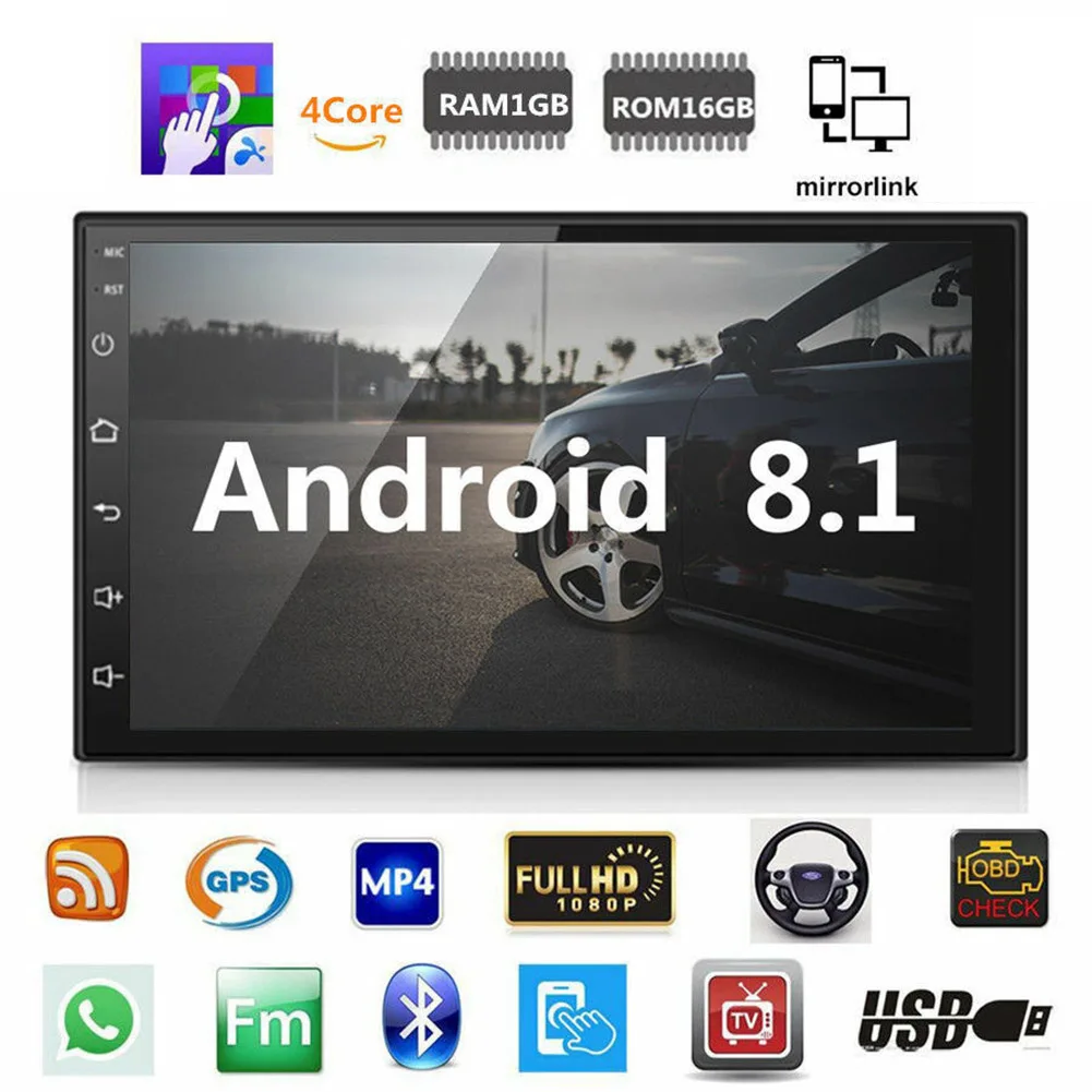 Автомобильный радиоприемник с навигацией GPS плеер Bluetooth Full HD 1080P 7 дюймов Wifi