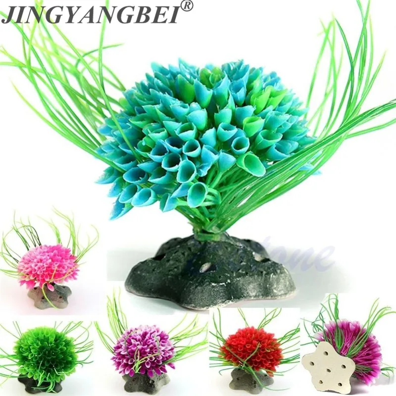 Aquarium Fish tank plants aquariums Decoration plastic multi color ba