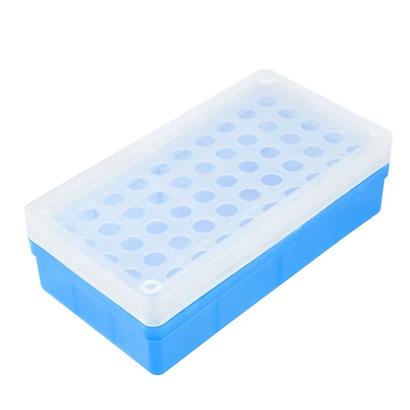 

Laboratory Lab Plastic 50 Sockets 1.5ml Centrifuge Tube Stand Holder Box cryopreservation tubes with connection cover tube rack