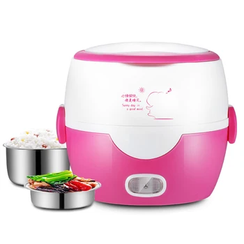 

Cartoon Portable 220V Electric Lunch Box Cute Office Heater Meal Food Warmer Containers Thermal Stainless Steel Bento Boxs Adult