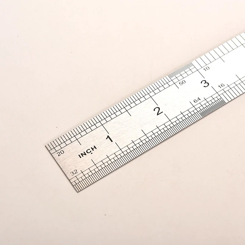 30 см из нержавеющей стали, Металлическая измерительная линейка, прецизионный двухсторонний измерительный инструмент, Канцелярский школьный офисный инструмент, принадлежности