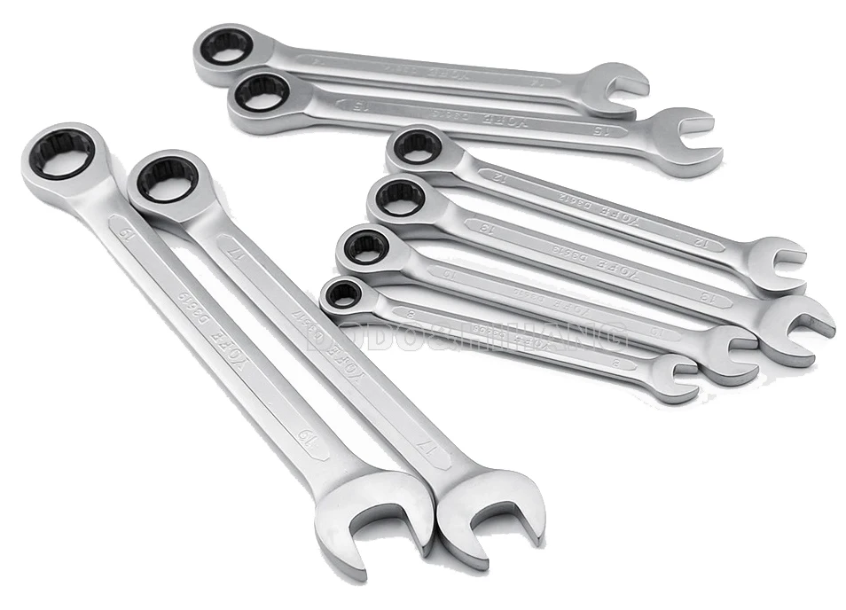 8PCS Set Gear Ring Combination Ratchet Spanner 2dd