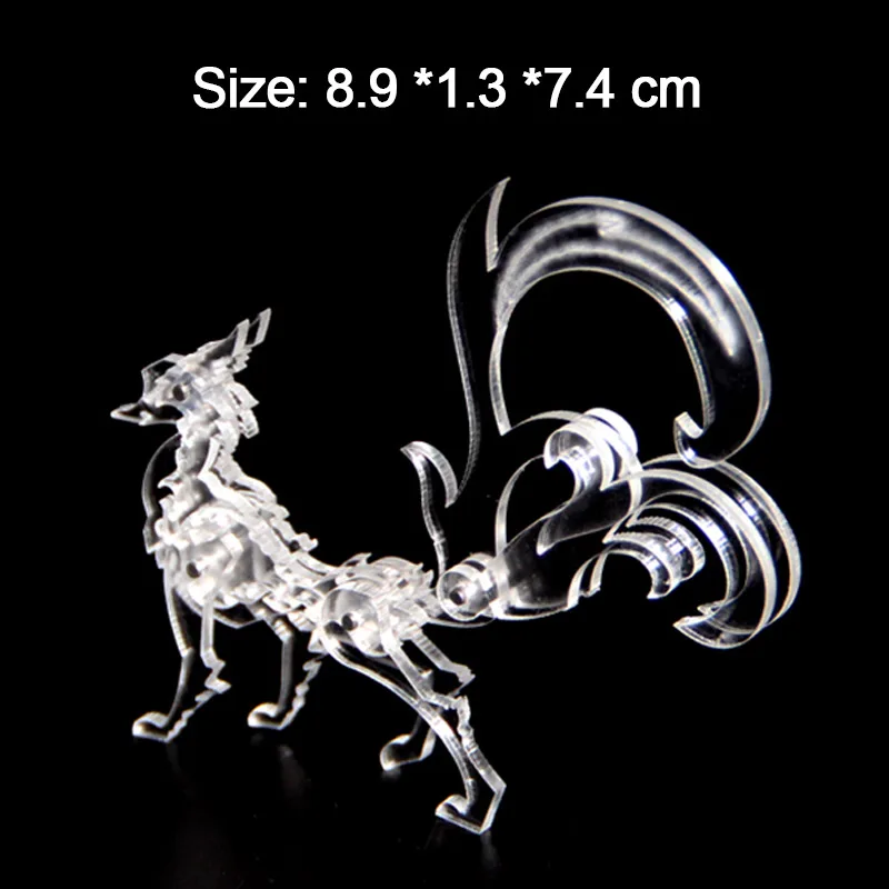 

3D Acrylic Puzzle Models Nine-tailed Fox Animal Beast High Quality Adult Kids Birthday Present Educational Toys Manually Jigsaw