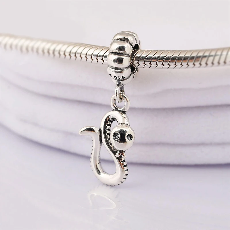

Fits Bracelet Charm Jewelry DIY with Women Party Gift Fashion Snake Snake 925 Sterling Silver Jewelry Accessories Beads