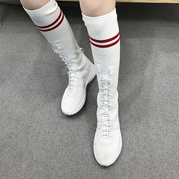 

JINBEILEE Sports and Leisure Walking Shoes Boots Stretch Boots College Wind Socks Boots Women's Shoes Casual High Shoes