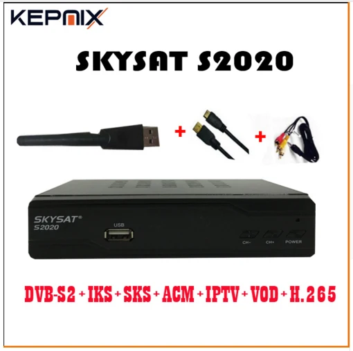 

[5PCS] SKYSAT S2020 IKS SKS VOD ACM IPTV M3U H.265 most stable server Twin Tuner Satellite Receiver