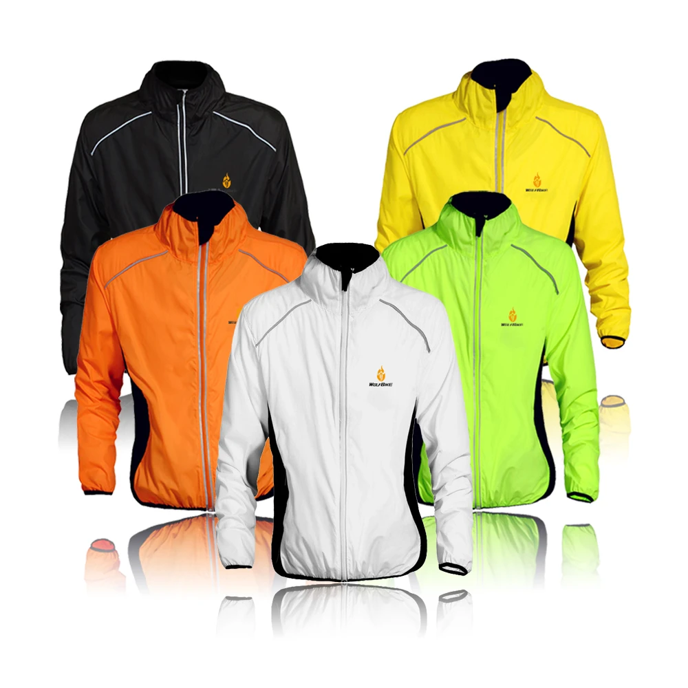 

WOSAWE Tour de France Bicycle Cycling Jersey Sports Men Riding Breathable Reflective Cycle Clothing Bike Long Thin Wind Coat