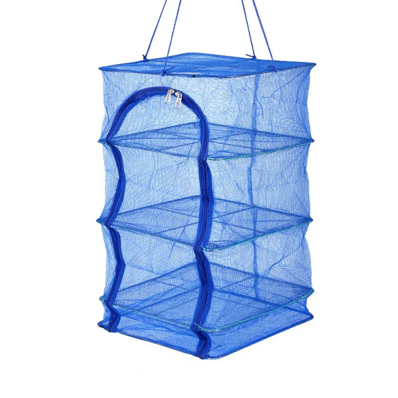 New folding drying fish net fly cage fishing net dry cage drying net drying shrimp and vegetable rack dry goods household tools