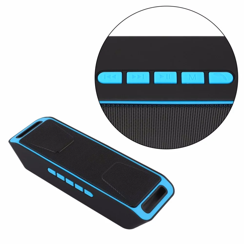 sc208 hifi portable wireless bluetooth 4.0 stereo super bass speaker sound box subwoofer tf usb fm radio call