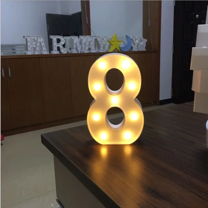 Светящийся Рождественский светодиодный креативный Ночной светильник с буквенным принтом 26 английских букв и цифр, романтическая лампа для украшения дома и свадьбы