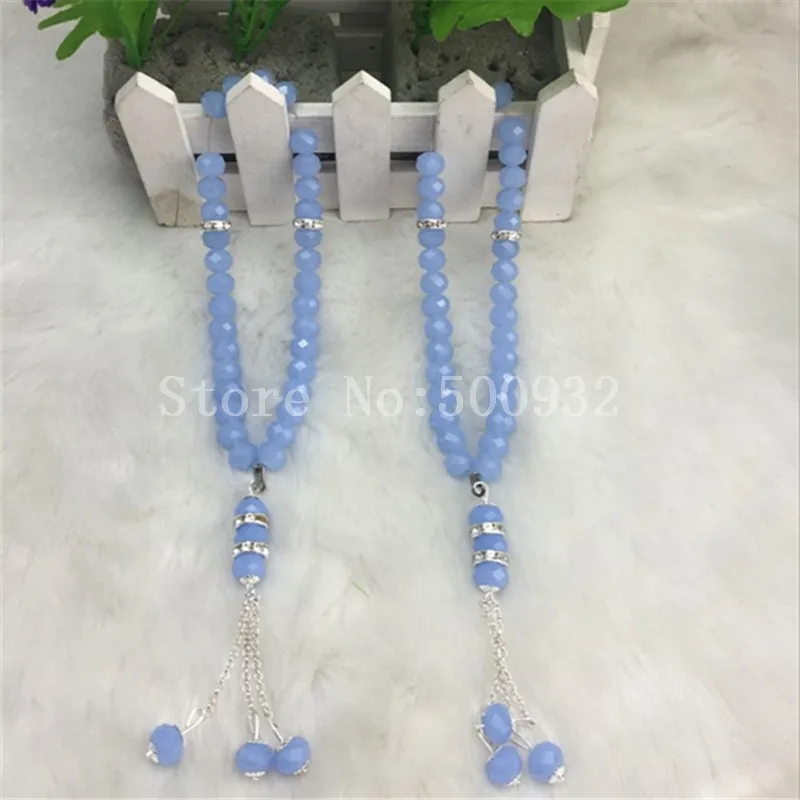 

Free Shipping sky blue color togther Prayer Beads 5pcs / Lot Crystal prayer bead