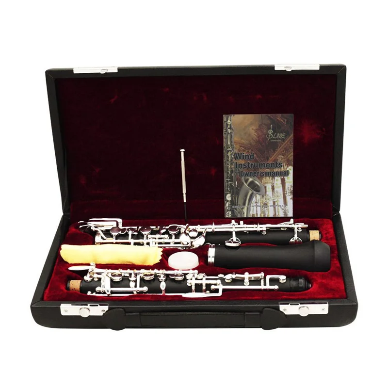 

Key C Cupronickel Plated Silver with Cane Oboe Professional Leather Case in Cleaning Bag Cloth Gloves Screwdriver 9Pcs/set