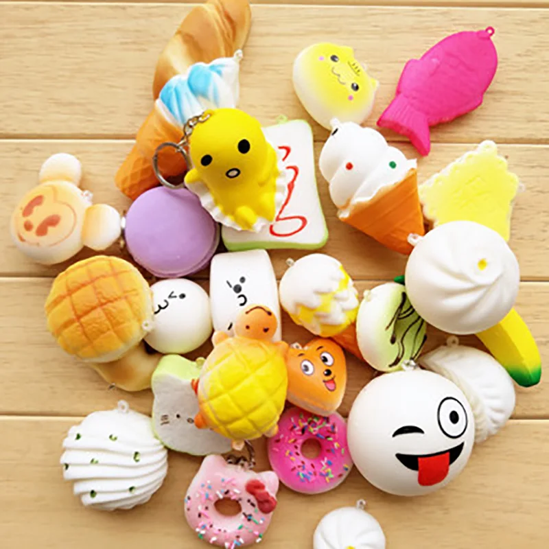 20pcs Food  Squishy  Toy  Antistress Ball Squeeze Fun Joke 