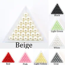 NESSUN Foro Bianco Nero ABS Imitazione Allentati della perla Perle Perline Per Abbigliamento FAI DA TE Abbigliamento Scarpe Perle di Creazione di Gioielli Accessori