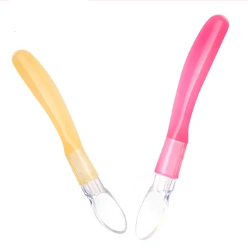 

Baby Spoons Feeding Dishes Tableware for Children Flatware Cutlery Spoon Silicone Tools-for-patchwork Soup Ladle