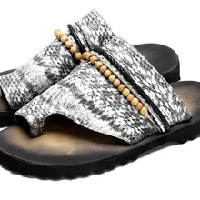 Г. Новые сандалии из змеиной кожи, шлепанцы модные мужские сандалии универсальная пляжная обувь с бисером нескользящая обувь на плоской подошве с открытым носком