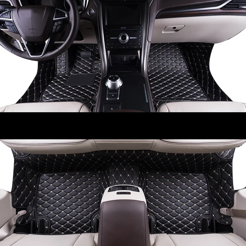 

lsrtw2017 luxury fiber leather car interior floor mat for ford mondeo fusion 2000-2020 2019 2018 2017 2016 2015 2014 2013 2012