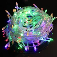 1 шт. 10 м 100 светодиодный s светодиодный строка светильник 220/110V рождественских каникул Свадебная вечеринка гирлянда светильник ing мужского и женского разъем