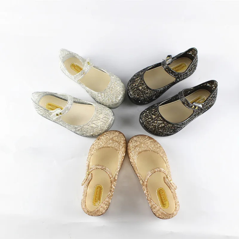 15 18cm Crystal Shoes 2017 New Children S Mesh Hole Shoes Girls Sandals Jelly Shoes Sandals