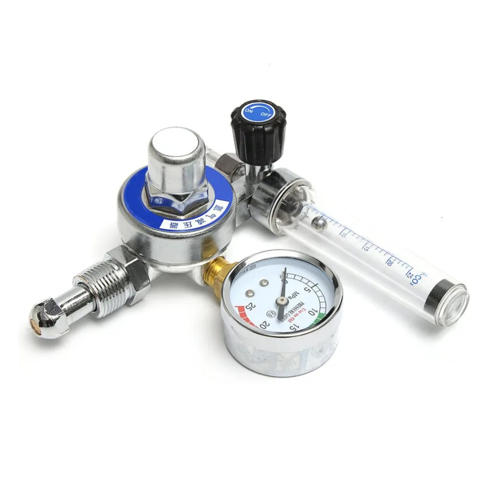

Argon Flow Meter CO2 Pressure Gas Flow Regulator AR Reducer Pressure Gas Flowmeter Welding Gauge Welder G5/8-14 Inlet Thread