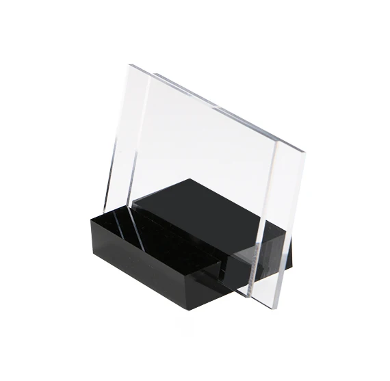 

55*85mm Mini Sign Display Holder Price Card Tag Label Stand Horizontal View Sign Displayed Color black Based Label Holder Stand