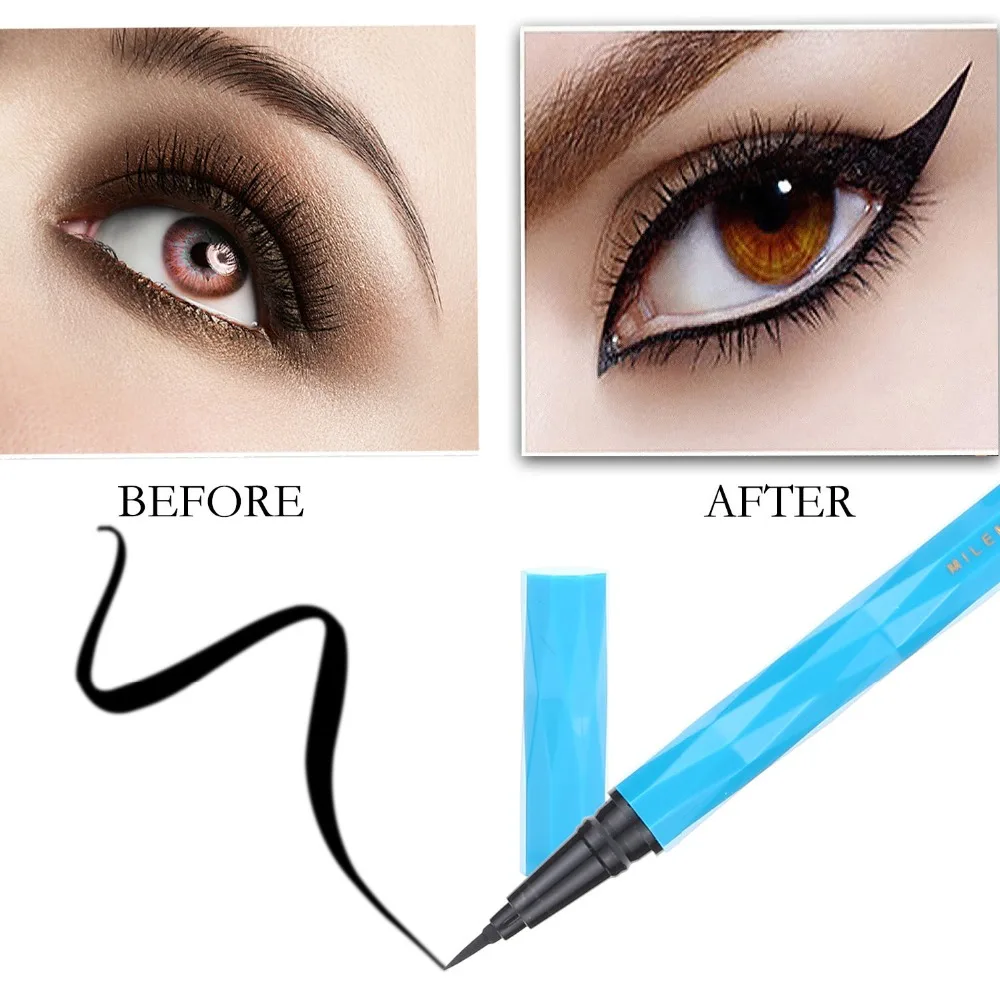 Milemei черный Водонепроницаемый жидкая подводка Make Up Красота Comestics длительный Eye Liner Pencil Макияж инструменты для теней для век