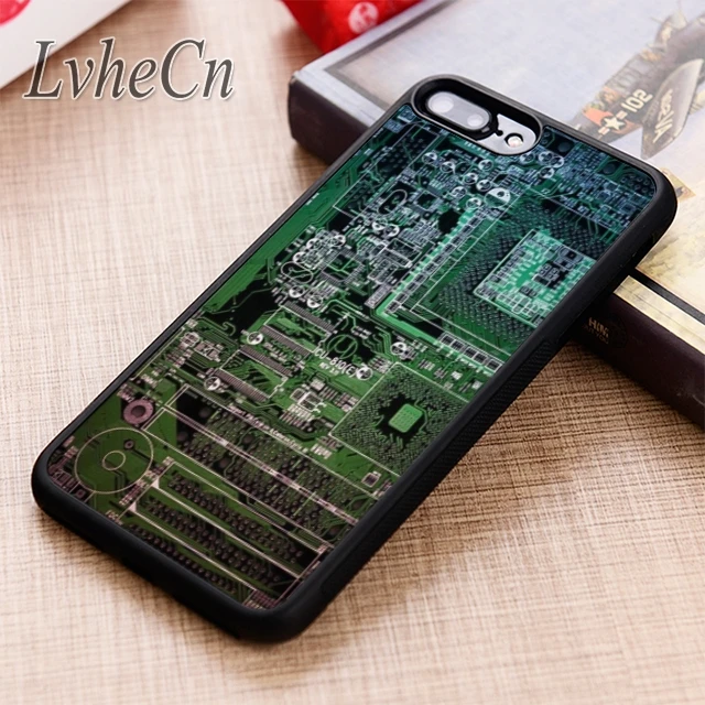 LvheCn CIRCUIT BOARD phone Case cover For iPhone 5 6 6s 7 8 plus X XR XS max 11 12 Pro Samsung Galaxy S7 edge S8 S9 S10 | Мобильные