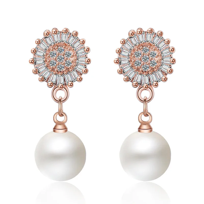 women pearl earrings with cubic zirconia (5)