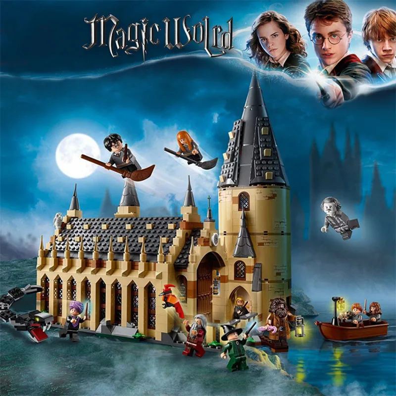 

Building Blocks Legoinglys Harry Potter Movie Hogwarts Great Hall Castle Model 11007 Educational Kids Toys