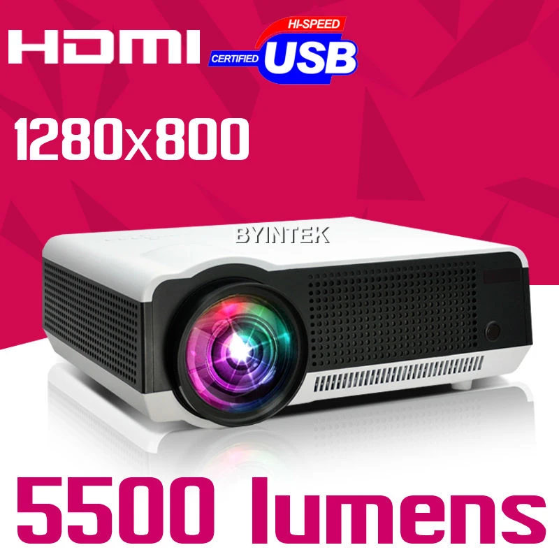 Respectievelijk Tapijt kussen 2016 New Home Theater 5500lumens lEd86 1280x800 1080p Video HDMI USB LCD  LED Projector FUll HD Beamer Proyector Projetor|projector trolley|projector  vgalcd projector definition - AliExpress