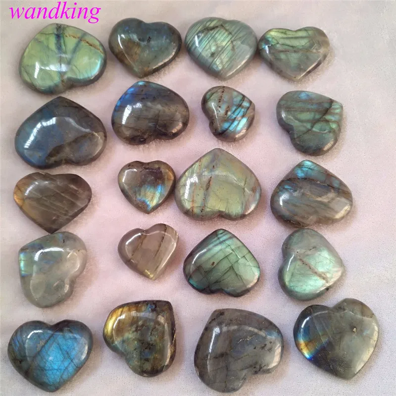 

quartz crystal heart Natural labradorite