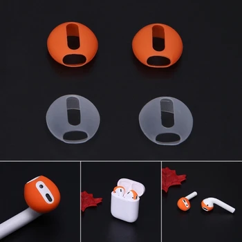 

Super Thin Silicone Eartips Earbuds Cover 2 Pairs Upgraded For Apple Airpods iPhone 8 7 6 6S Plus 5 5S SE X EarPods