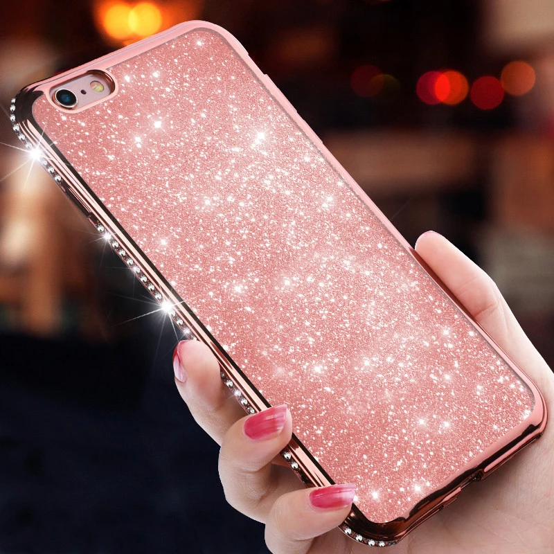 

Diamond Case for Samsung Galaxy Note 9 8 S8 S9 Plus S7 edge Glitter Rhinestone Soft Silicone TPU Shock Proof Protection Cover