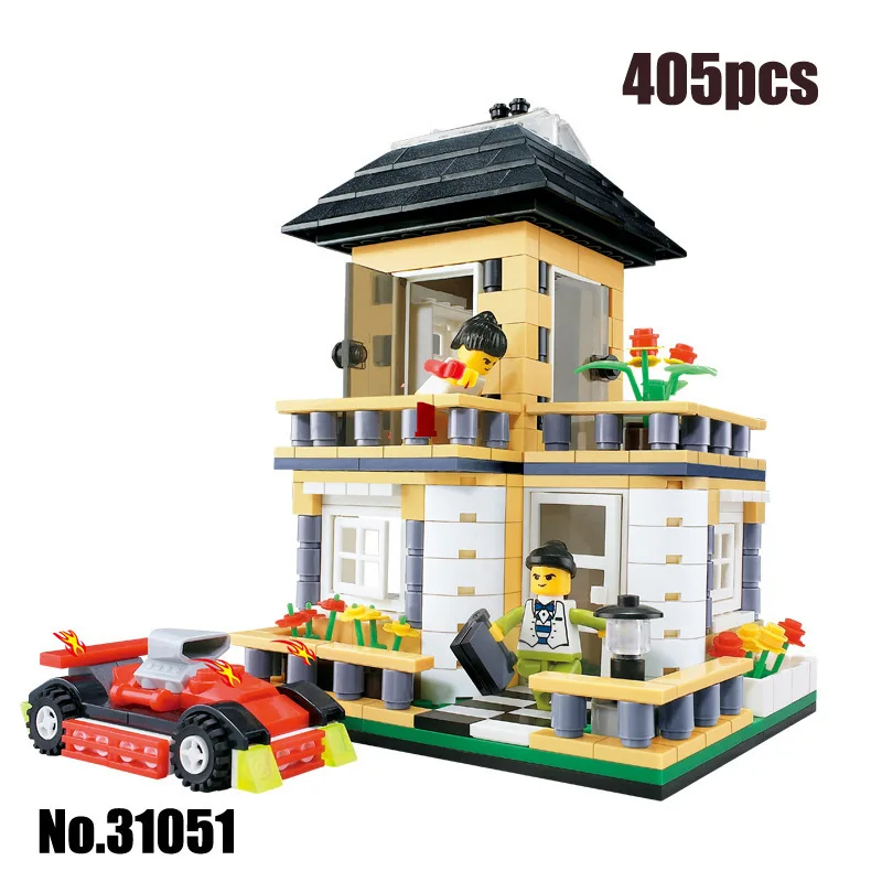 Wange City Creation Villa 31051 наборы строительных блоков 405 шт Обучающие DIY Кирпичи игрушки