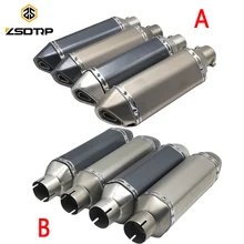 ZSDTRP 51 мм Универсальный мотоцикл грязи велосипед выхлопная труба модифицированный скутер Akrapovic выхлопная муфта подходит для большинства мотоциклов ATV