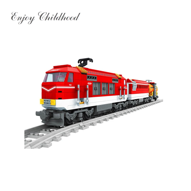 588Pcs City Series Train With Tracks Building Blocks Railroad Conveyance Kids Model Bricks Toys For Children Legoings