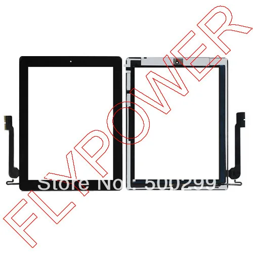 For ipad 4 touch screen digitizer + Adhesive Glue Tape With Home Button assembly by free shipping Black 100% new | Мобильные