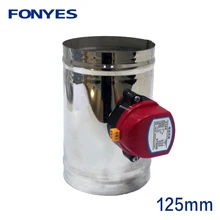 HVAC " из нержавеющей стали электрический воздушный клапан заслонка обратный клапан воздуховод моторизованный воздуховод клапан для 125 мм вентиляционная труба 220 В 24 в 12 В