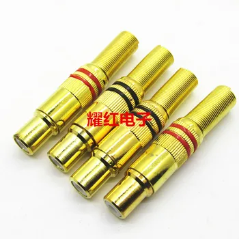 

Connector 5PCS AV Mother Head Plum Blossom K Connection Lotus Mother Head RCA Mother Head Welding Full Copper Video Head