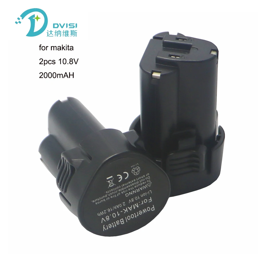 

DVISI 2pcs 2000mAh 2.0AH 10.8V Li-ion Battery 2pcs 1500mAh 10.8V Li-ion Battery For Makita BL1013 BL1014 BL 1013 BL 1014 LCT203W