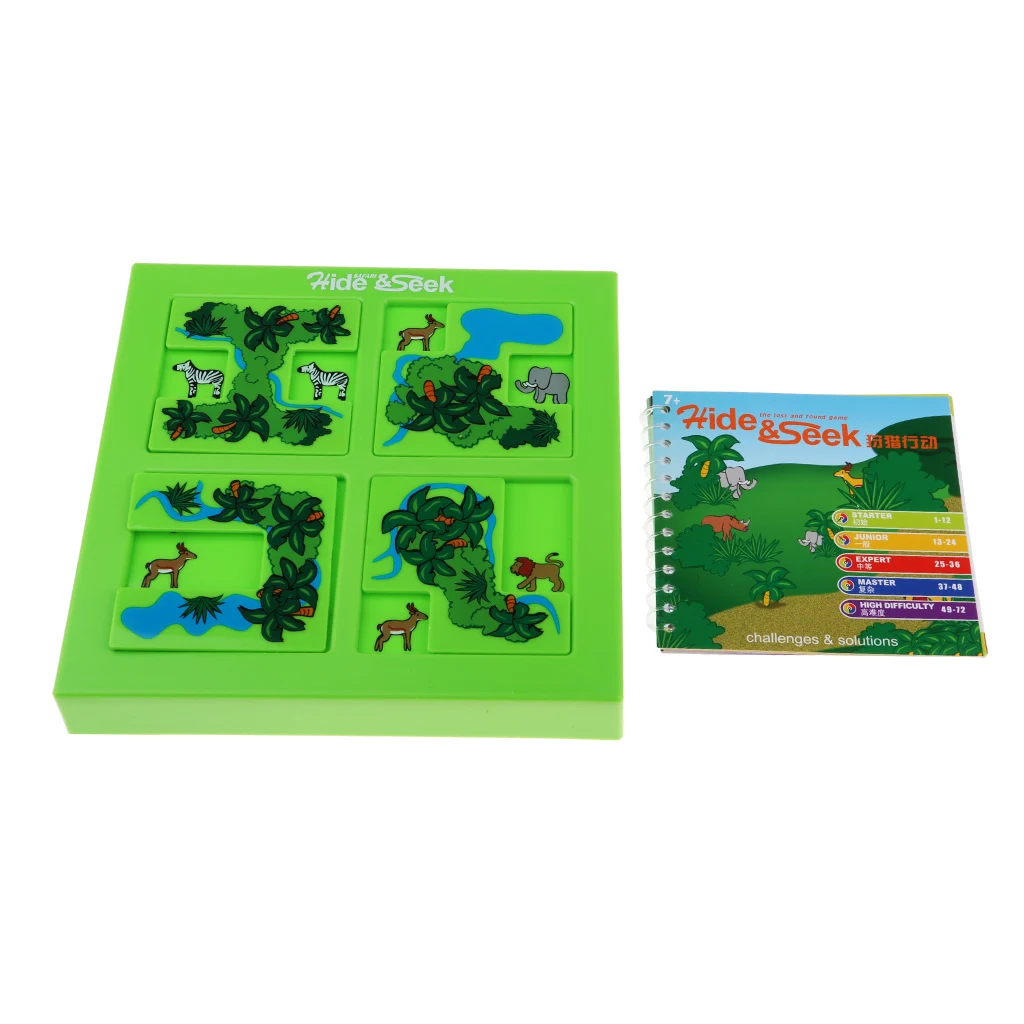 Hide & Seek Matching Game Logic Toy Animals Puzzle for Boys and Girls Gift